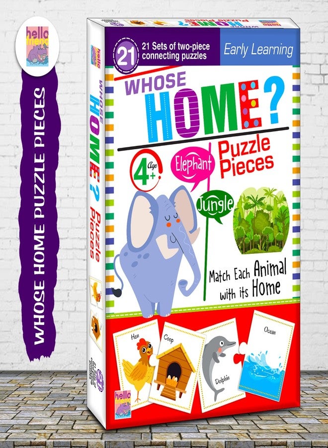 BRIJBASI Whose Home Jigsaw Puzzle? Connecting 2-Piece (Set of 21 pcs) for Kids, Childrens and Toddlers - Early Learning Educational Brain Booster with Fun and Engaging - Ages 4+ - Image 4